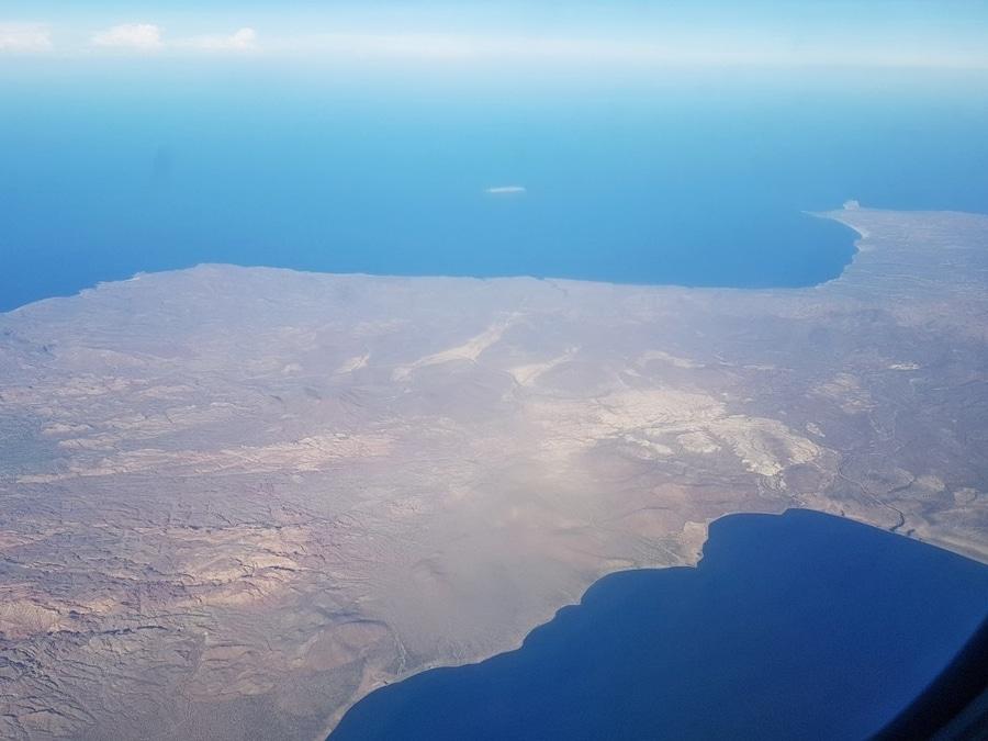 על המזוודות - מקסיקו באחה קליפורניה מבט מהאוויר Baja California Sur